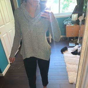 Cowl neck sweatshirt/long sleeve